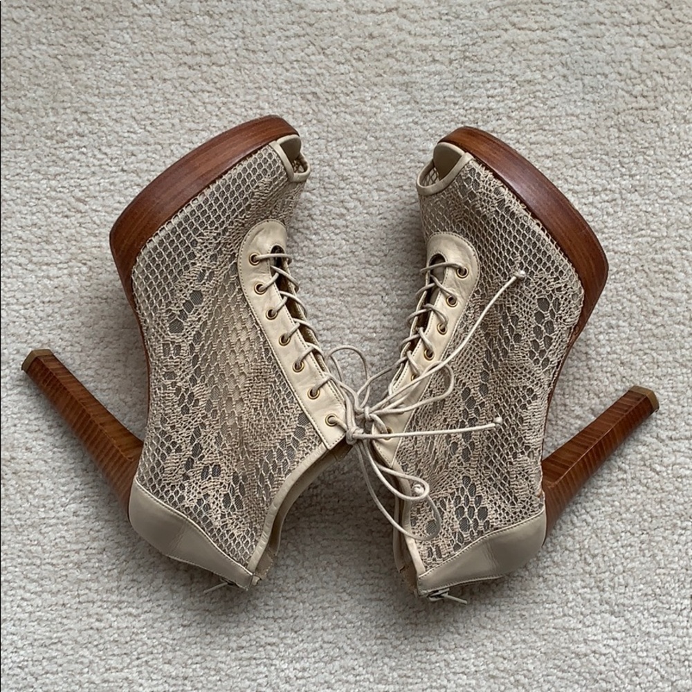 Stuart Weitzman lace up heels
